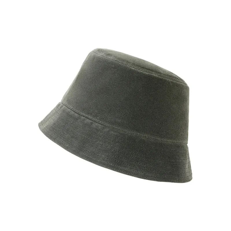 LOEWE Cotton Canvas Linen Bucket Hats Unisex Green-1