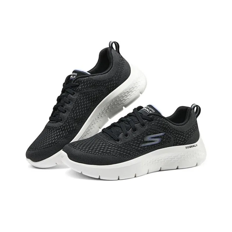Skechers Go Walk Fle Cushioning Anti Slip And Wear Resistant Low Top Casual Shoes Women's Black White-2