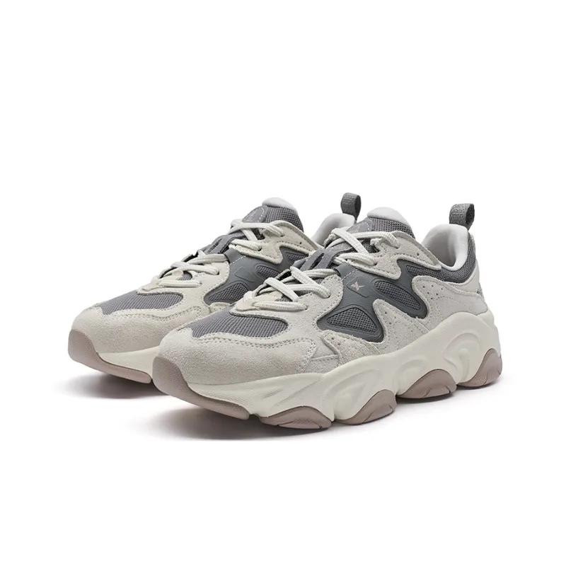 XTEP Nomadic Coverage Low Top Casual Shoes Women's Light Heather Gray/Smoke Gray-4