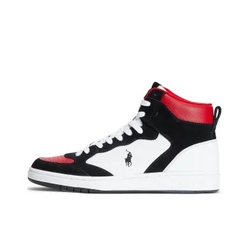 Polo Ralph Lauren High-Top Skateboard Shoes Men's Black White