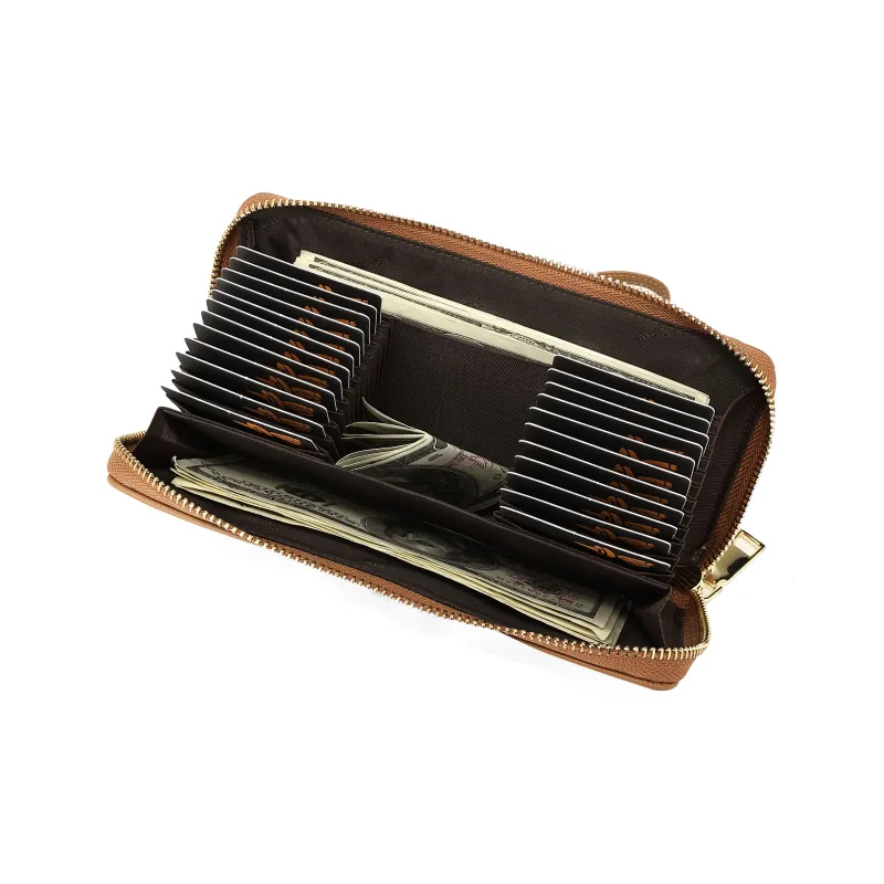 MEXICAN Polyvinyl Chloride PVC Synthetic Wallet, Card Holder, Coin Purse, Clutch Regular Women's Brown-4