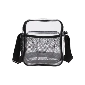 TINYAT PVC Shoulder Bag Unisex Black/Gray