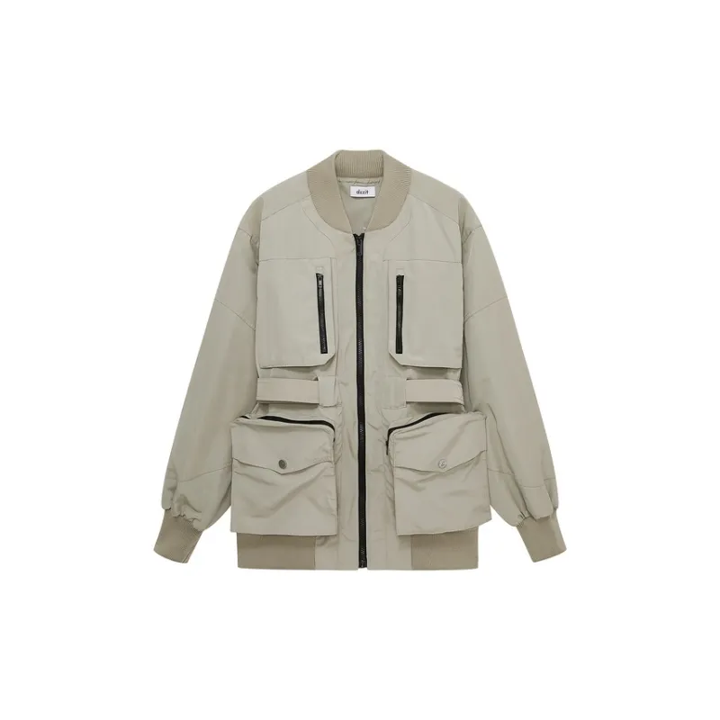 D'zzit Cropped Coats Women's Dark Green-2