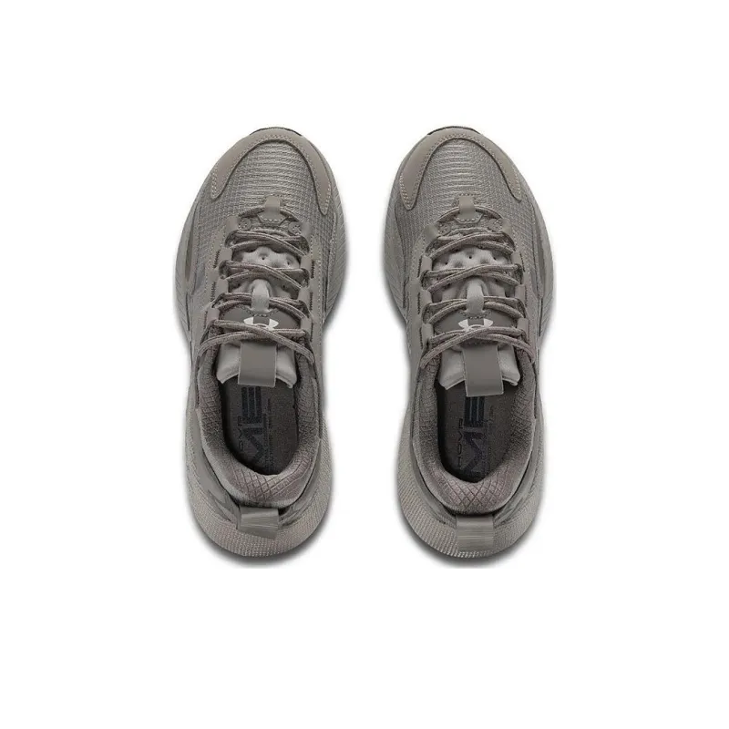 Under Armour HOVR Mega 2 Cushioned Wear-Resistant Breathable Rebound Low-Top Running Shoes Unisex Gray-3