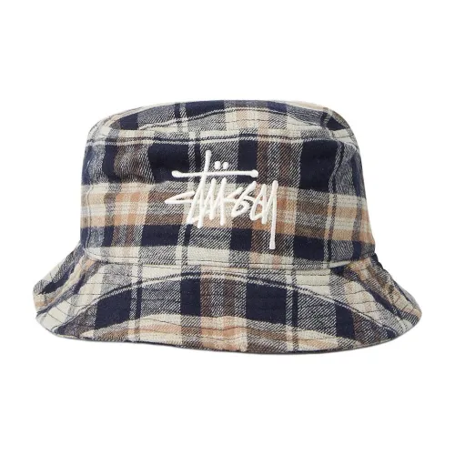 Stussy Earth Plaid Basic Bucket Hat 