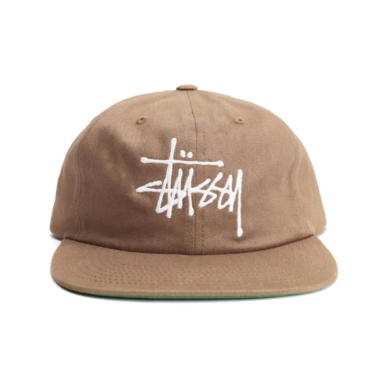 Stussy Cotton Baseball Caps Unisex Khaki-0