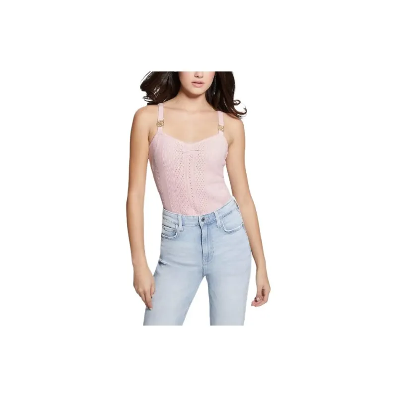 GUESS Tank Tops Women's Pink-1