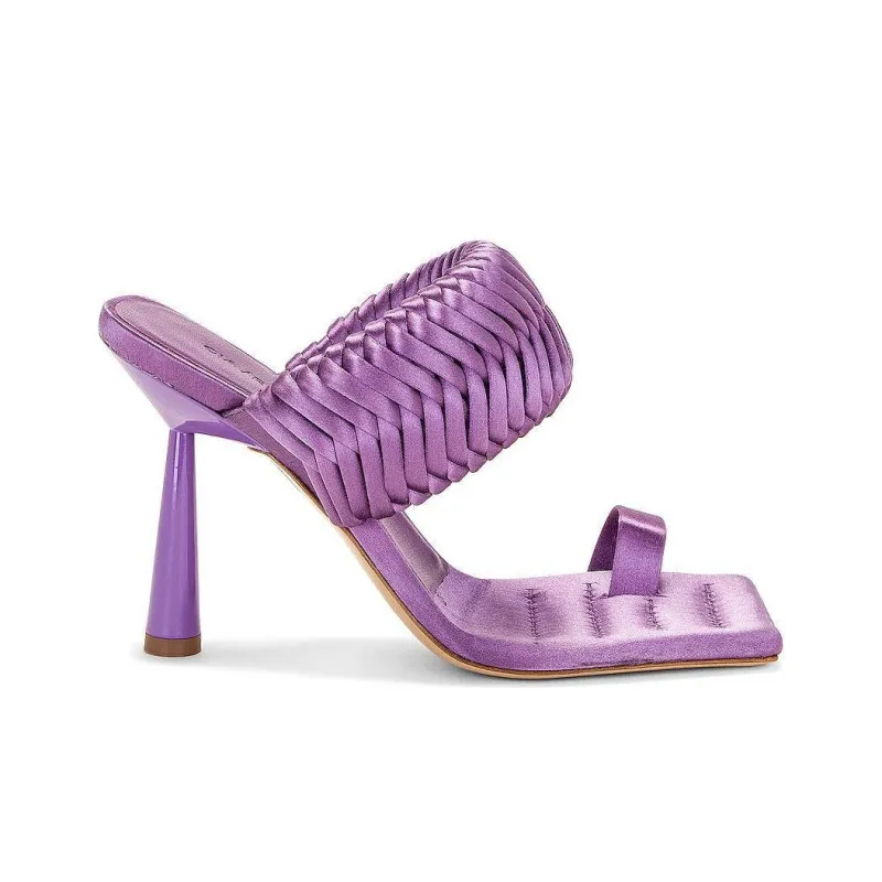 GIABORGHINI 110mm Woven Square-toe Sandals-1