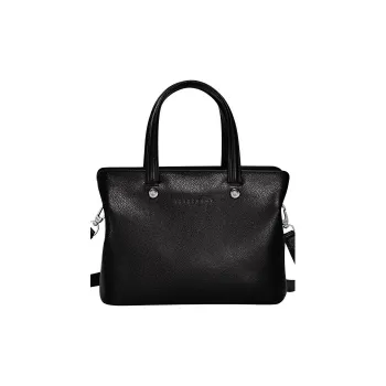 LONGCHAMP Leather Portable Crossbody Bag Shoulder Bag Women's Black