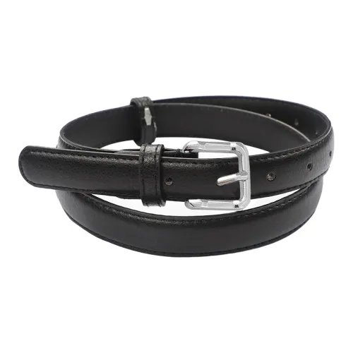 NIUMJ Korean Style Fashion Genuine Leather Minimalist Style Waist Cinching Design Leather Belts Women's Width 2CM
