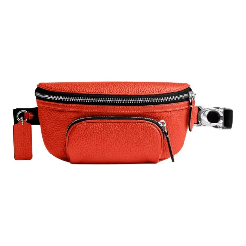 COACH Belt Soft Leather Fanny Pack Men's Sun Orange