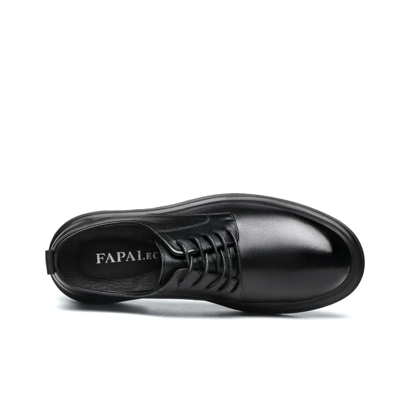 FAPAI Men's Casual Shoes Men Low Top Brown/Black-3