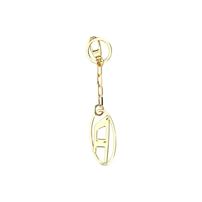 DIESEL Logo Plaque Chain Linked Keyring-0