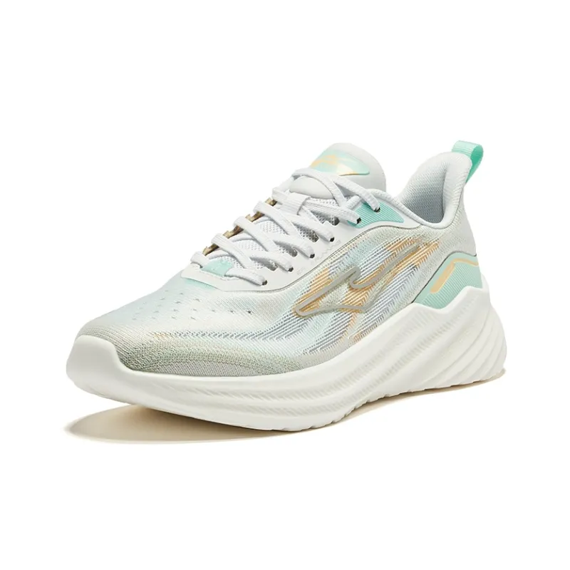 Erke Chiding 2.0 Cushioning, Wear Resistant Low Top Running Shoes Women's Jade Green Erke White-2
