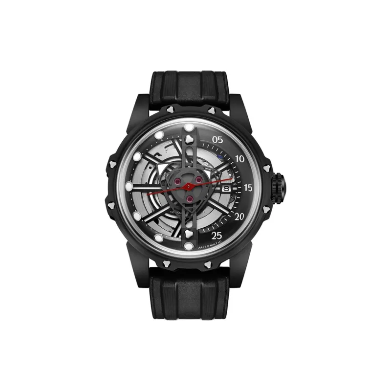 HANBORO Automatic Mechanical Movement Watch Men's Watches Black Dial HBR8857-HH-0