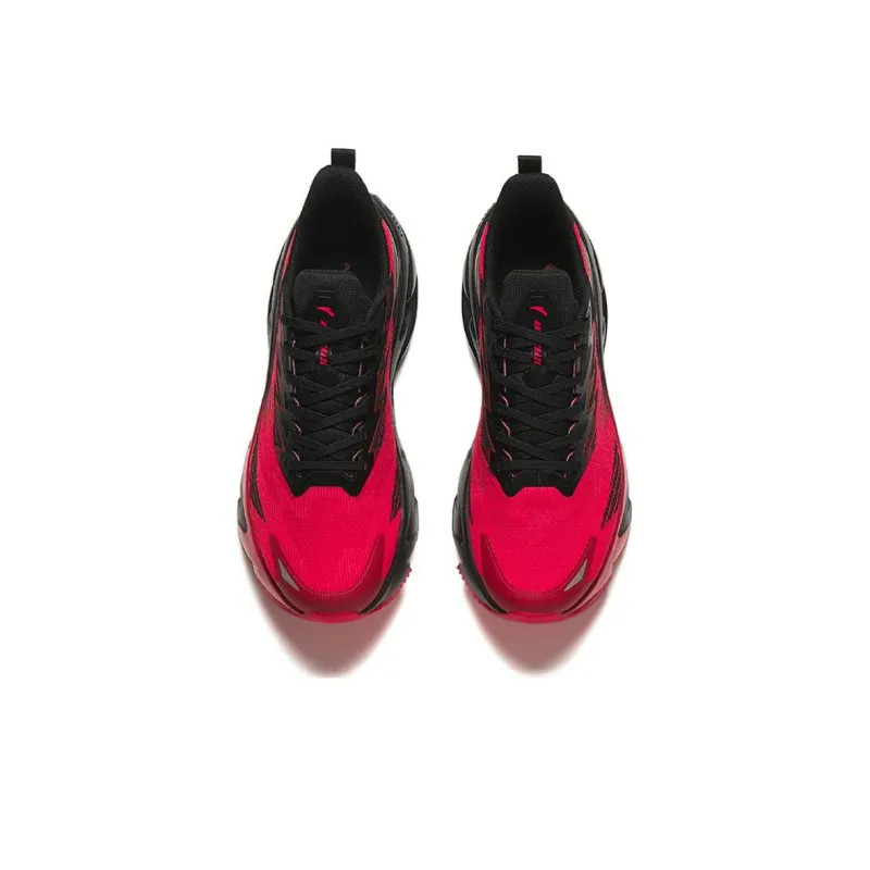 Anta Sky Realm Cushioning Wear-Resistant Low-Top Running Shoes Men's Black Red-1