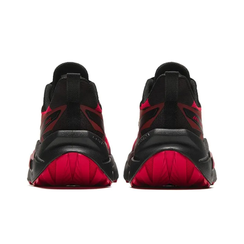 Anta Sky Realm Cushioning Wear-Resistant Low-Top Running Shoes Men's Black Red-2