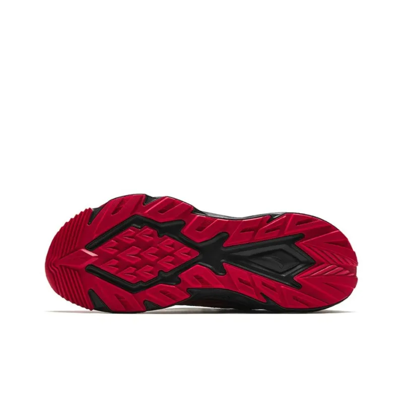Anta Sky Realm Cushioning Wear-Resistant Low-Top Running Shoes Men's Black Red-3