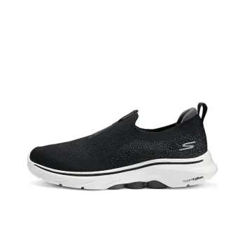 Skechers GO WALK 7 Cushioned Wear Resistant Breathable Moisture Wicking Lightweight Low Top Casual Shoes Men's Black