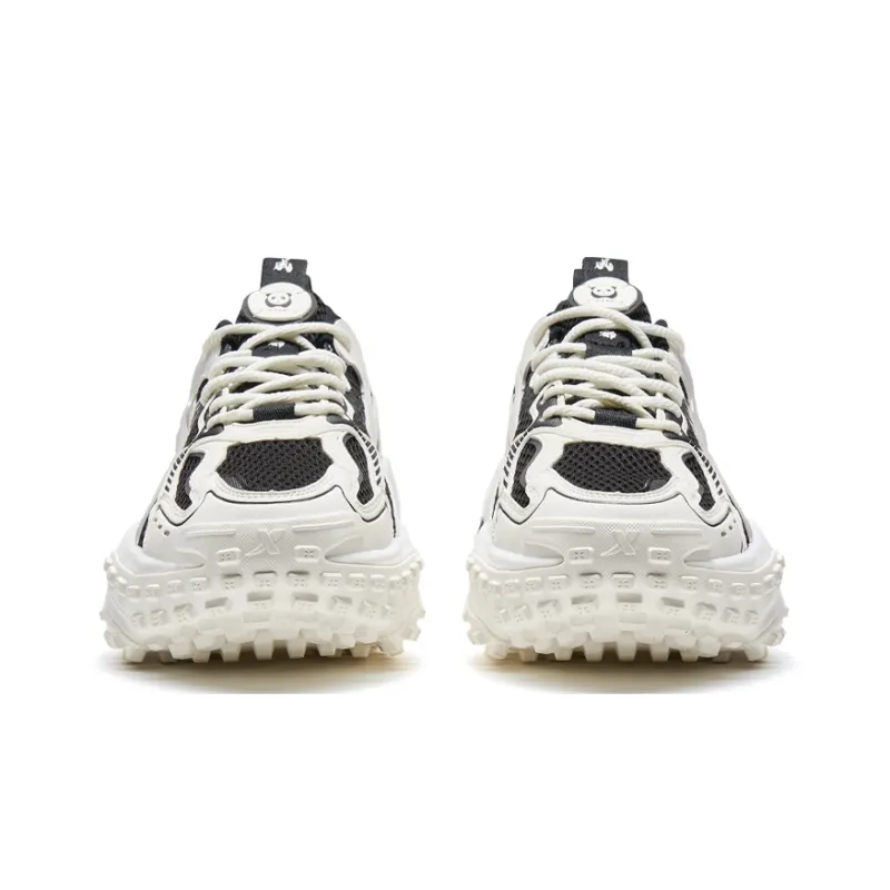 XTEP Chunky Sneakers Men Low Top Black/Sail White-5