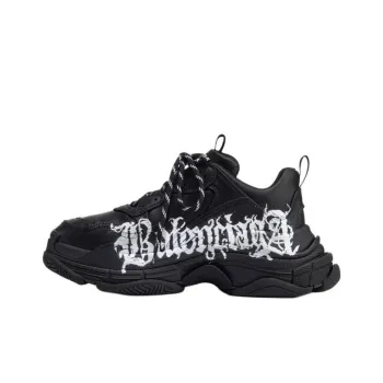 Balenciaga Triple S Low Top Chunky Sneakers Women's Black