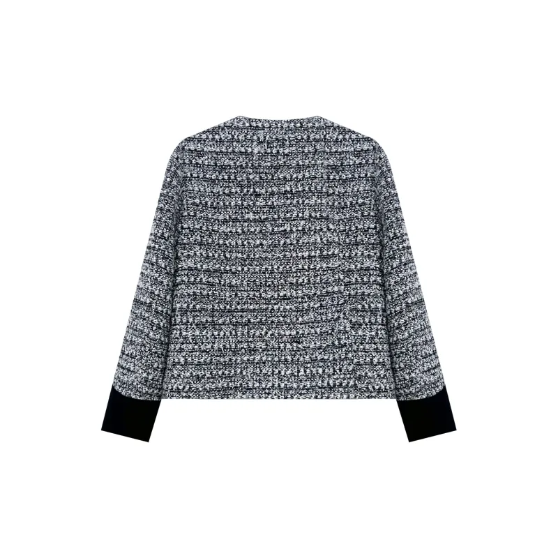 GZQJ Cropped Coats Women's Black-1