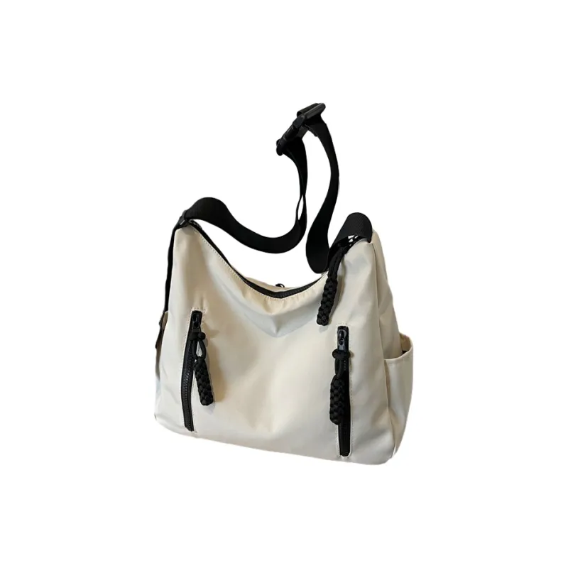 MUYKUY Oxford Shoulder Bag, Crossbody Bag Unisex Black/Ecru-6