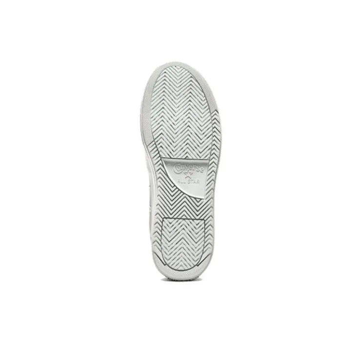 Converse Non slip Lightweight High Top Canvas Shoes Unisex White Gray-3