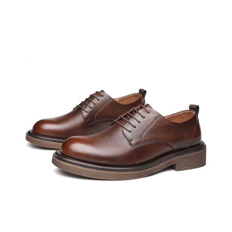 FAPAI Men's Casual Shoes Men Low Top Brown/Black-8