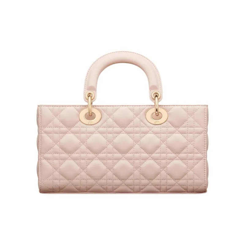 DIOR Lady D-JOY Sheepskin Shoulder Bag Crossbody Bag Handbag Medium Size Women's Rouge Pink-2