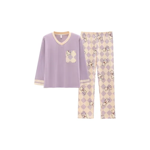 Pretty Lady Pajama Set Women's Light Purple