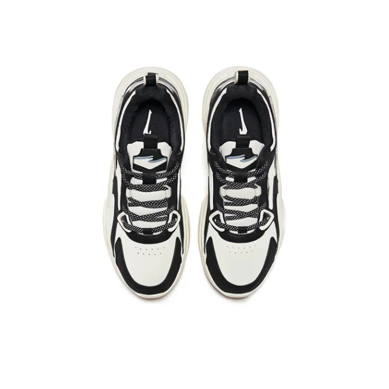 Erke Heartfelt Cushioning Anti Slip And Wear Resistant Low Top Casual Shoes Women's White Black-2