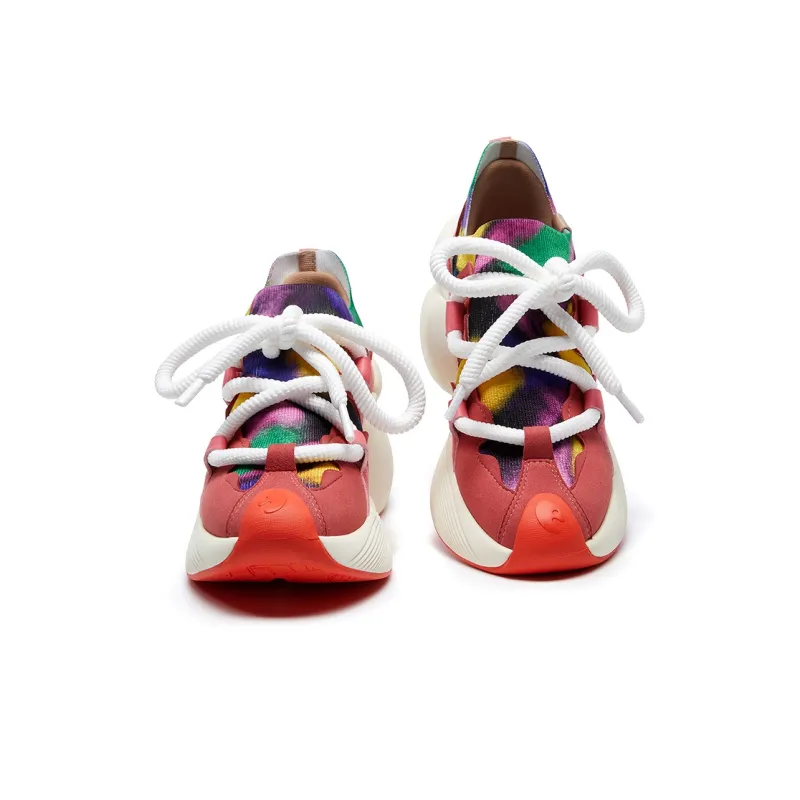 U.IN Painted Travel Shoes Bilbao A1 & A2 Artistic Collection Chunky Sneakers Women's-42