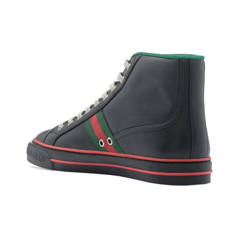 GUCCI Tennis 1977 High 'Black Red Green'-2