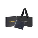 Blue (inside and outside Top Grain Cow Leather)-Anti-Skimming
