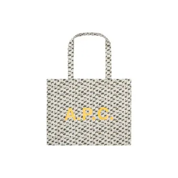 A.P.C Cotton Tote Bag, Shopping Bag, Handbag, Shoulder Bag Unisex Dark Green