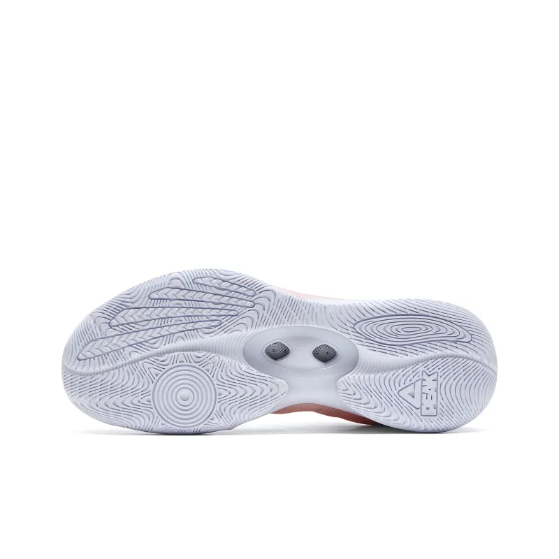 PEAK Basketball Shoes Men Low Top Lemon Pink-5