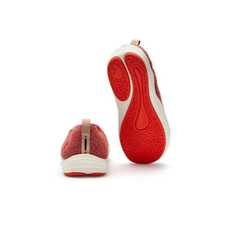 U.IN Painted Travel Shoes Toledo 8 Year Of The Dragon Red Collection Casual Shoes Women's-4