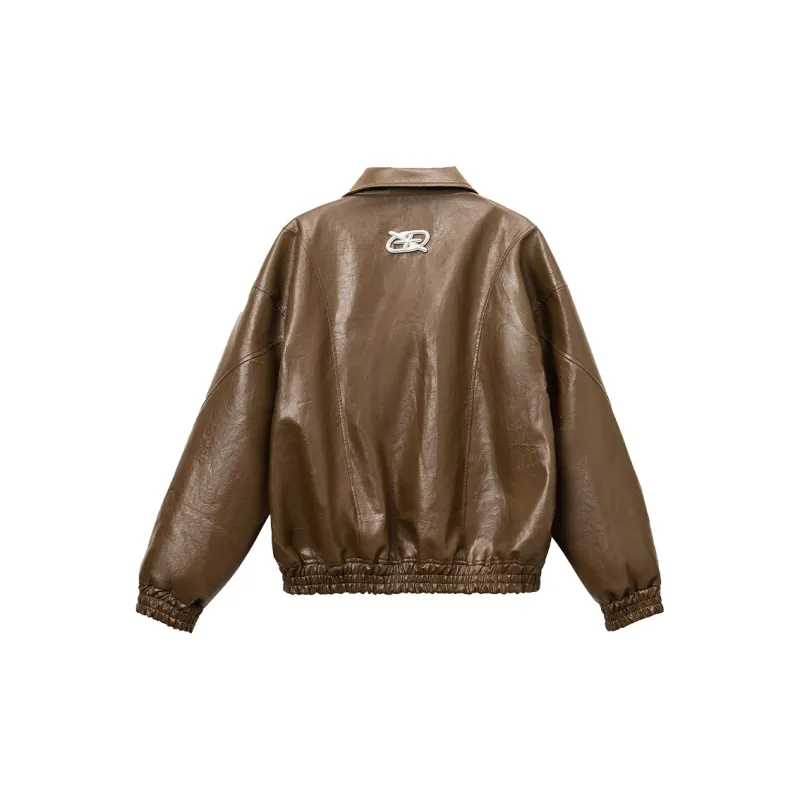 GRKC Leather Jacket Unisex Coffee-1
