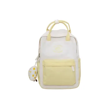 UNITE STAR Canvas Laptop Backpack Regular Women's Cheese Yellow/Matcha Green/Caramel Brown/Cherry Blossom Pink/Lavender