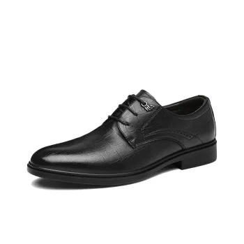 HLA Dress Shoes Men Low Top Black/Brown