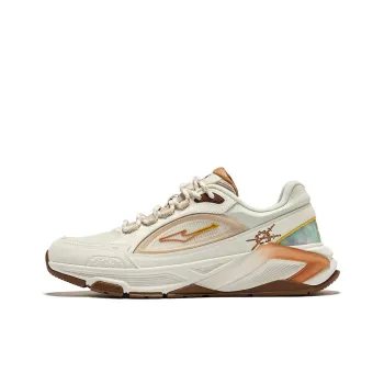 Erke Sky Emperor 1.0 Wear-Resistant Coverage Low-Top Casual Shoes Men's Microcrystal White Matte Yellow Brown