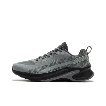 361° Cushioning Breathable Rebound Low Top Running Shoes Men's Gray Black