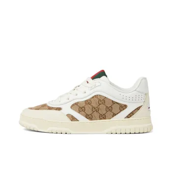 GUCCI Re Web Sneaker 'GG Canvas   White Beige'