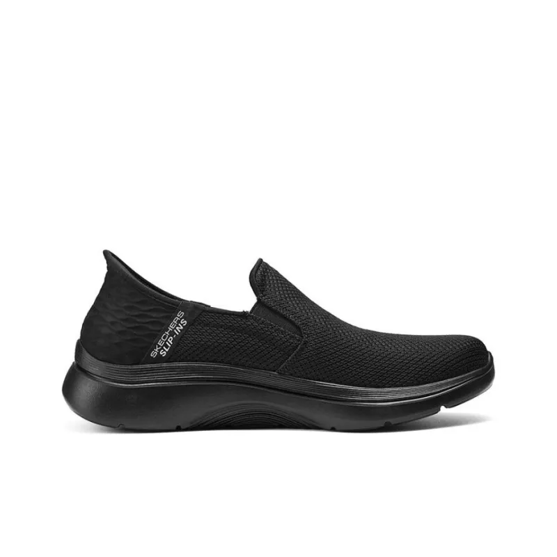 Skechers Slip Ins Cushioning Anti Slip Wear Resistant Breathability Low Top Casual Shoes Men's Black-1