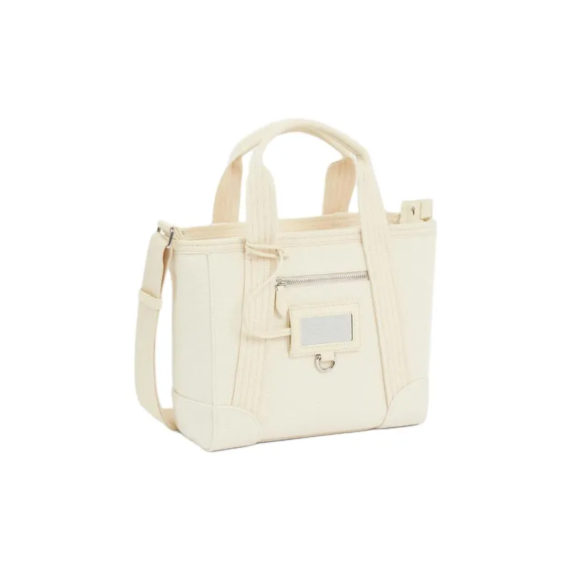 KENZO Cotton Tote Bag Shopping Bag One Shoulder Handbag Crossbody Bag Small Size Women's Beige-1