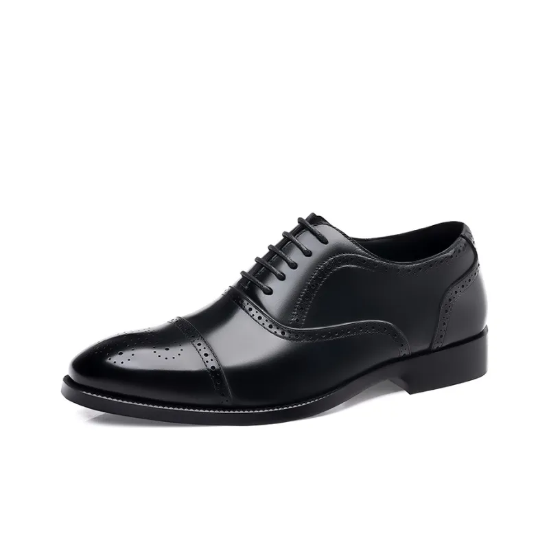 SHUPATE Dress Shoes Men Low Top Black/Brown-1