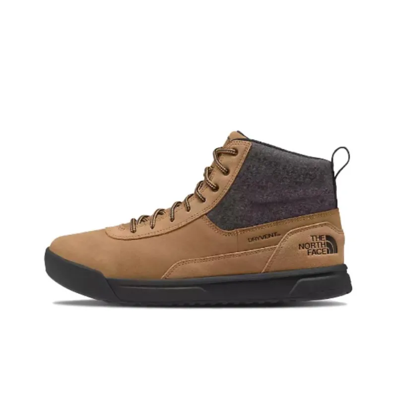 THE NORTH FACE Waterproof And Warm Short Outdoor Boots Men's Almond Butter/TNF Black-0