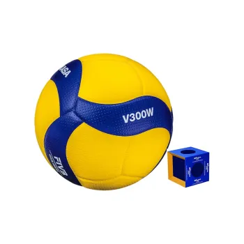 MIKASA PU Size 5 Ball Volleyball Unisex Yellow Blue