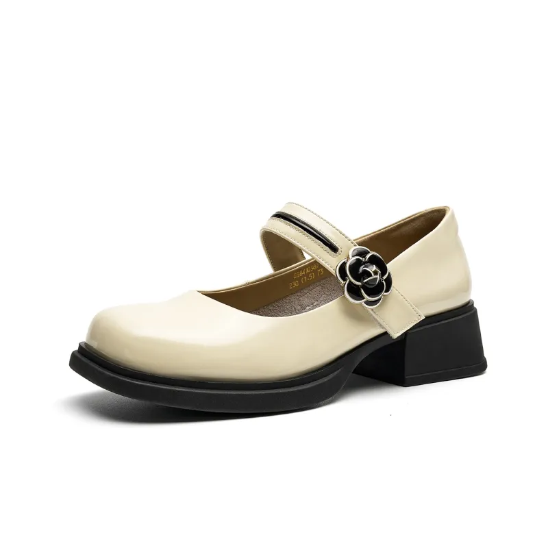 EBLAN Casual Single Shoes Women's Beige-1